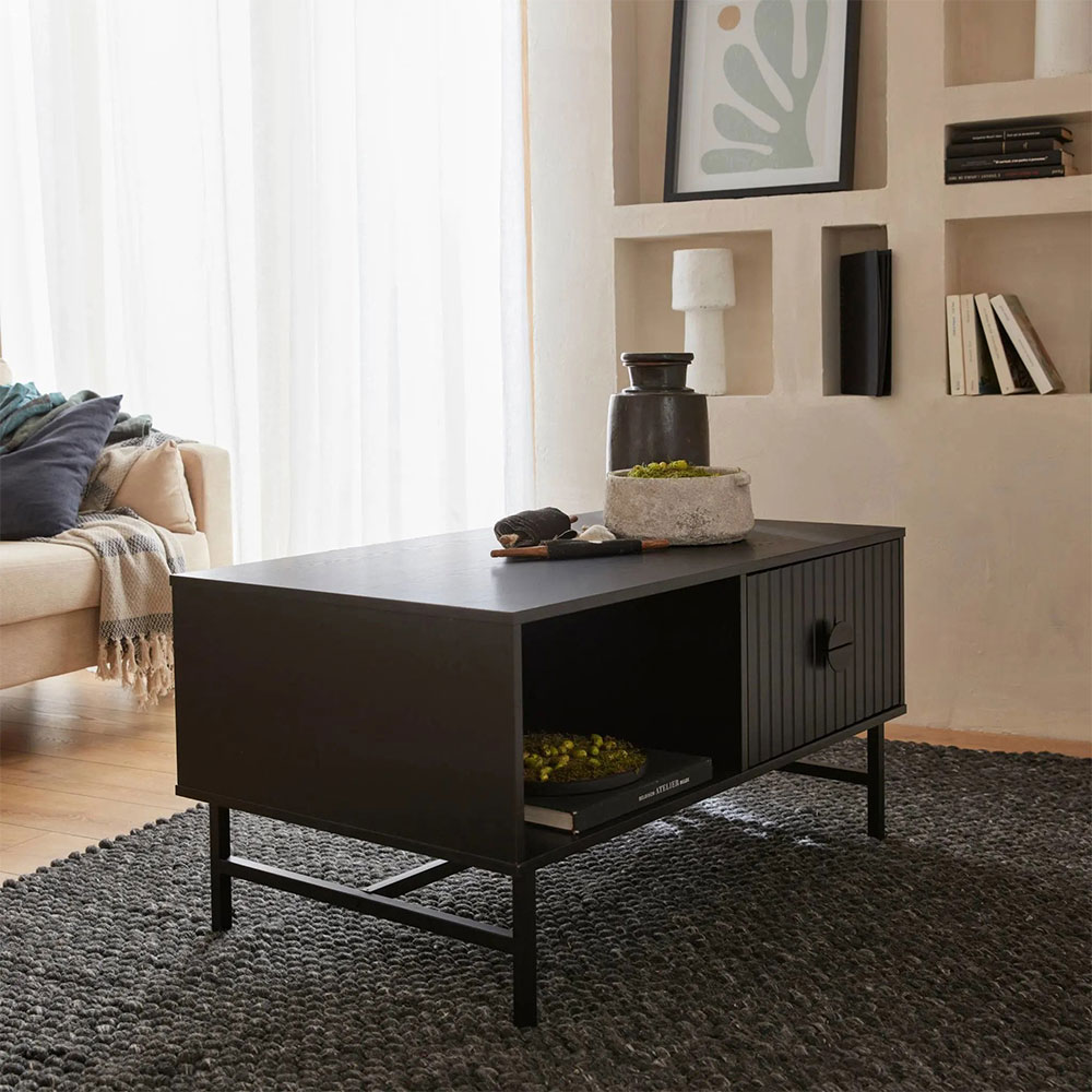KIMONO COFFEE TABLE 1ΣΥΡΤΑΡΙ ΜΑΥΡΟ 100x59x50.2cm - Image 2