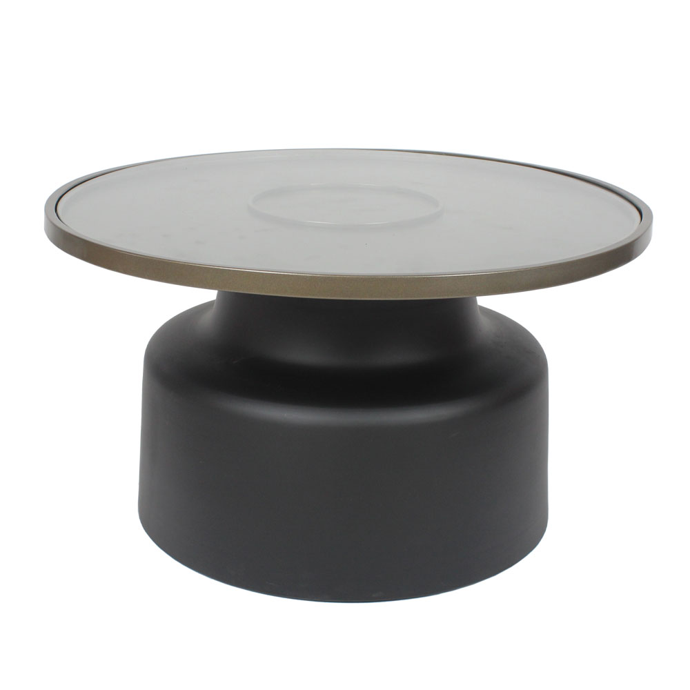 BOW COFFEE TABLE ΜΑΥΡΟ BRONZE 71.5x71.5x40cm