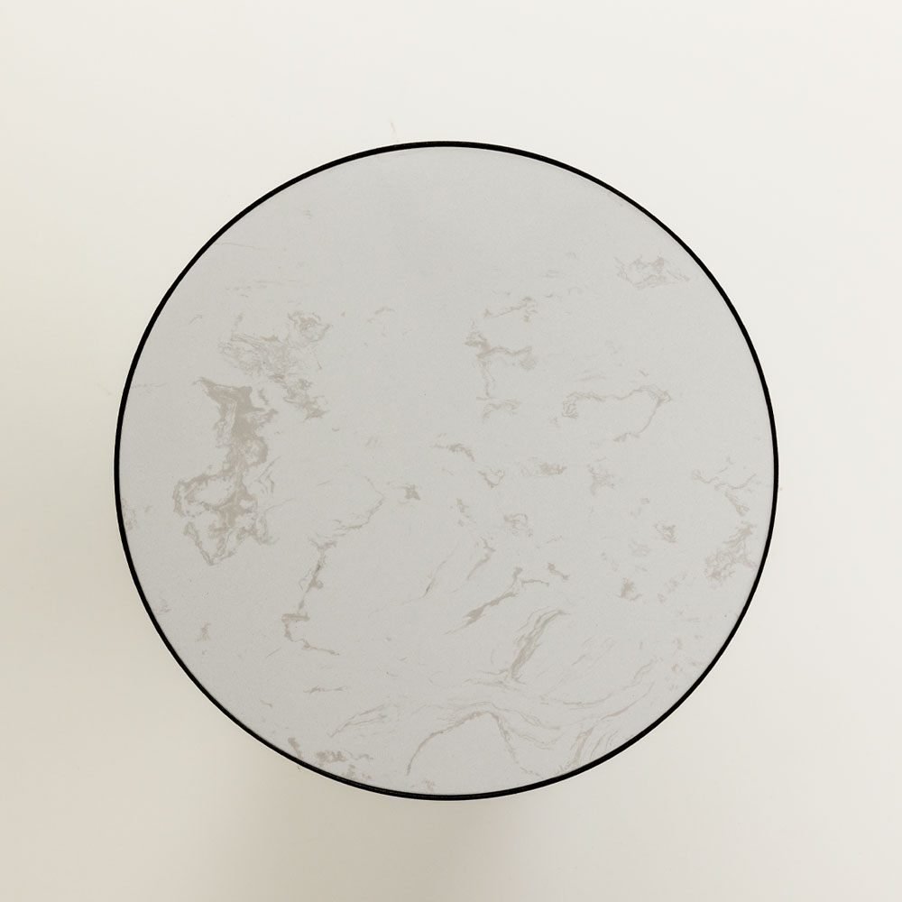 LAMP SIDE TABLE ΛΕΥΚΟ ΜΑΥΡΟ 41x41x63.5cm - Image 2