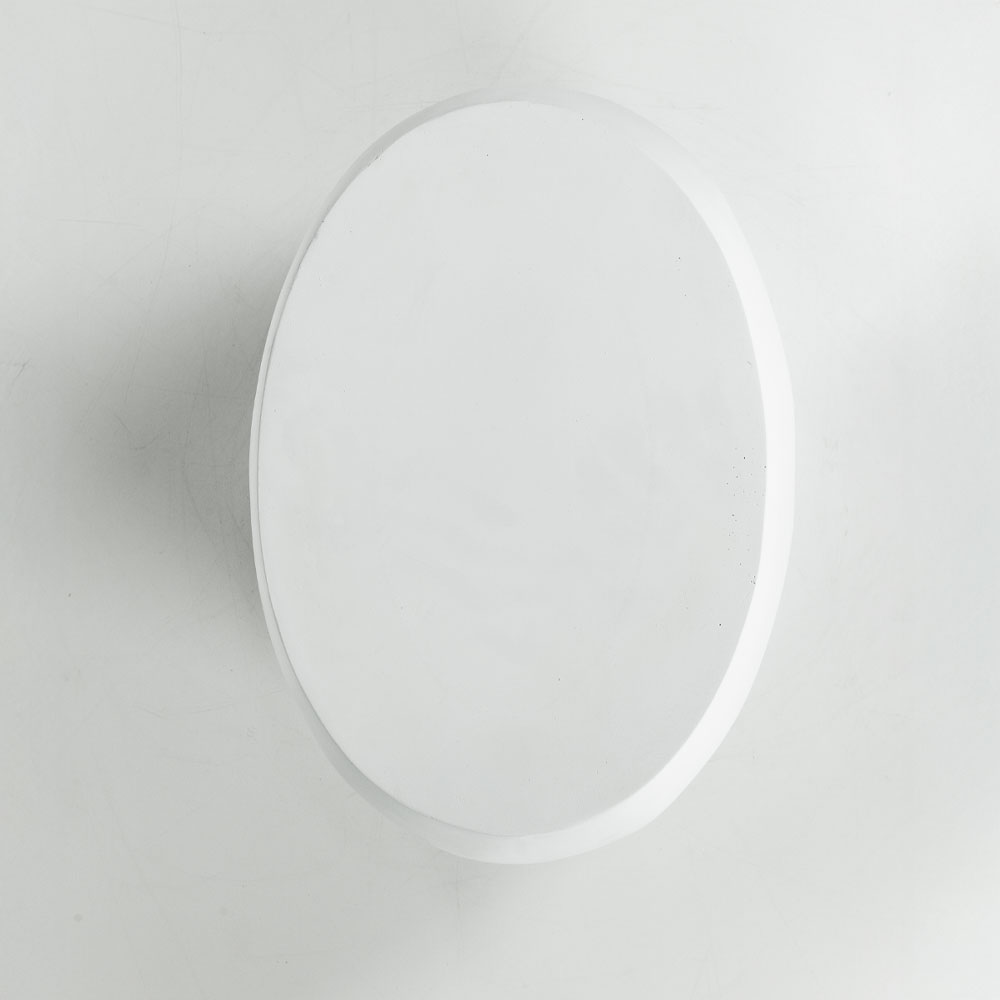 LITHOS OVAL SIDE TABLE ΛΕΥΚΟ 62x43.5x53cm - Image 3