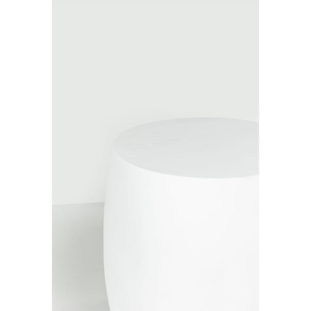 LITHOS OVAL SIDE TABLE ΛΕΥΚΟ 62x43.5x53cm - Image 4