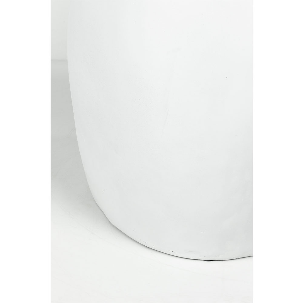 LITHOS OVAL SIDE TABLE ΛΕΥΚΟ 62x43.5x53cm - Image 5