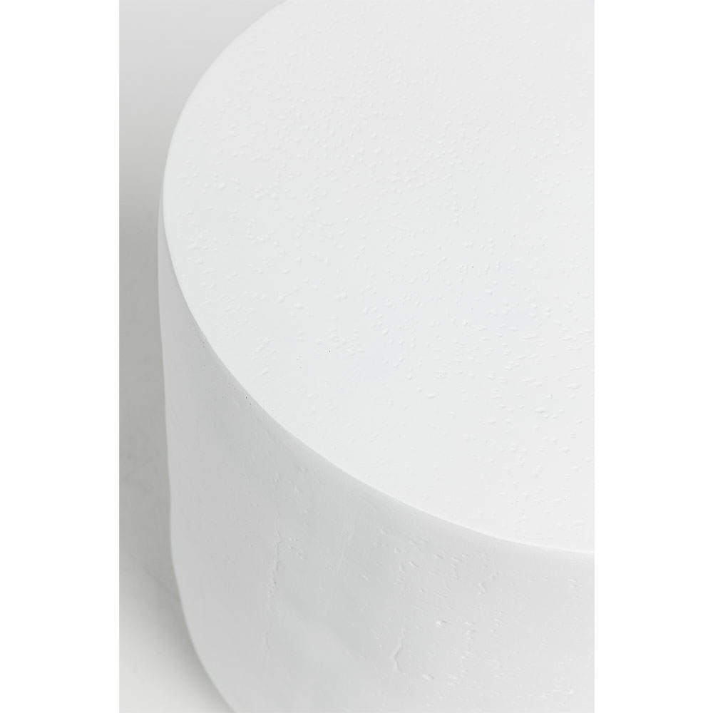 LITHOS ROUND SIDE TABLE ΛΕΥΚΟ 35.5x35.5x45cm - Image 3