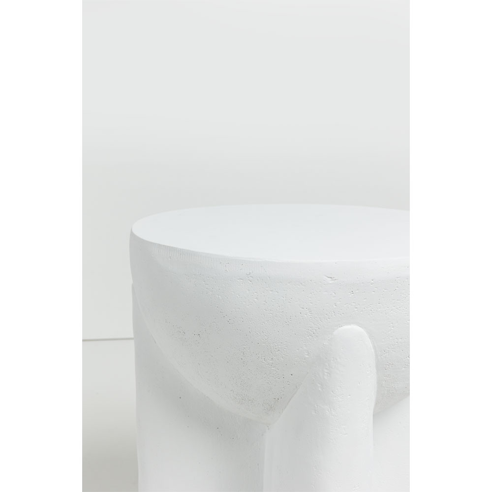 LITHOS HANDLE SIDE TABLE ΛΕΥΚΟ 36.5x36.5x46.5cm - Image 4