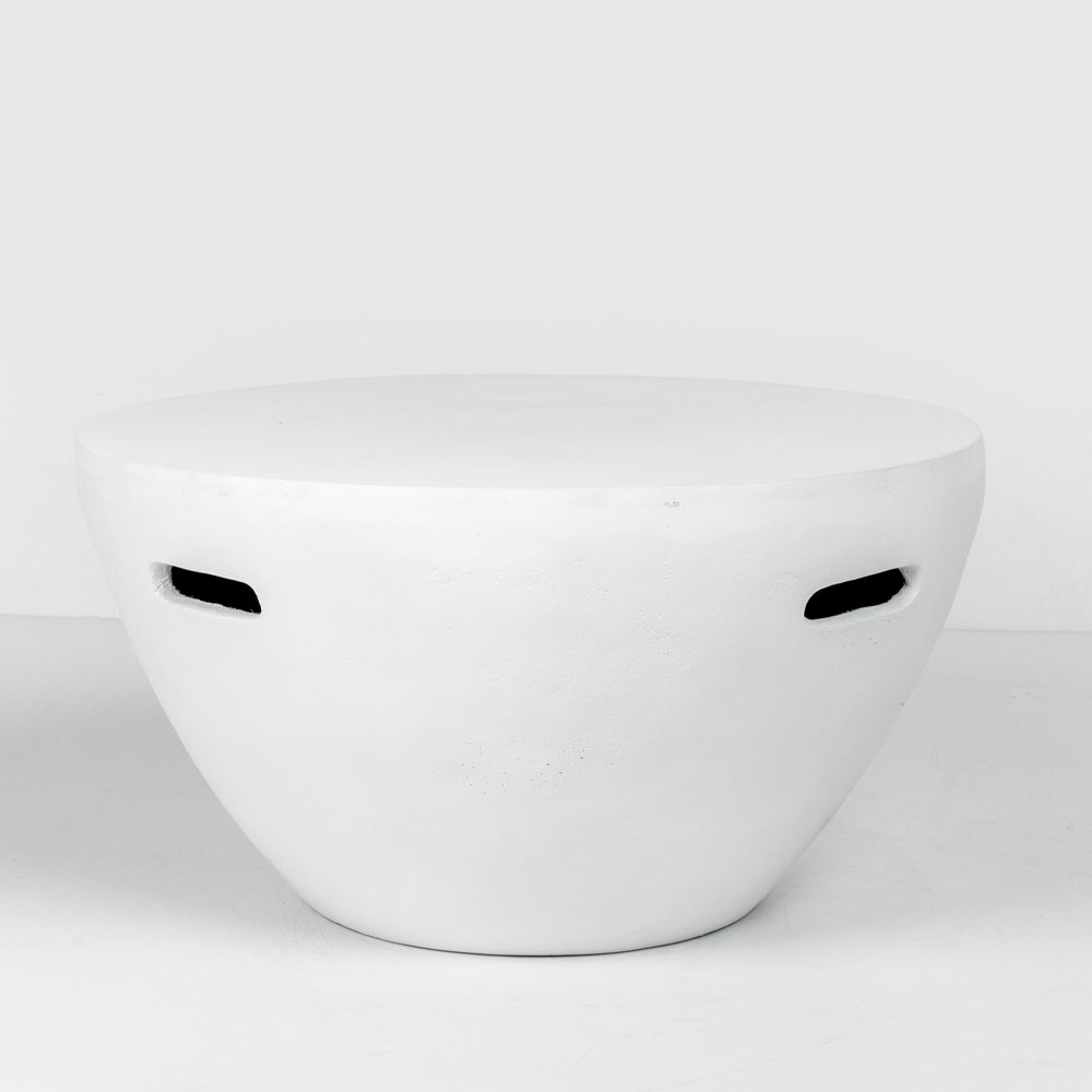 LITHOS CENTRAL COFFEE TABLE ΛΕΥΚΟ 68x68x36cm