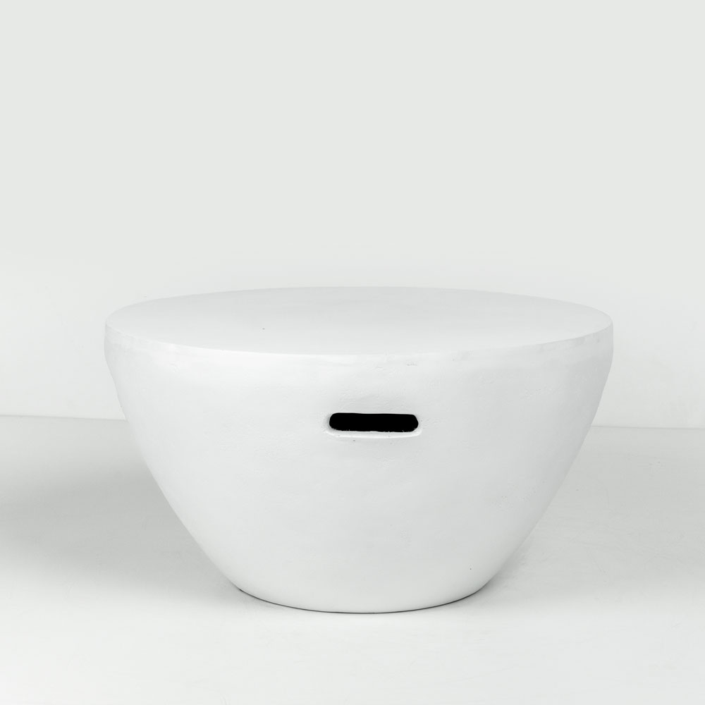 LITHOS CENTRAL COFFEE TABLE ΛΕΥΚΟ 68x68x36cm - Image 2