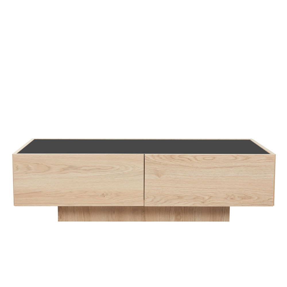 CUBIUS COFFEE TABLE ΦΥΣΙΚΟ ΦΙΜΕ ΜΑΥΡΟ 118x59x33cm - Image 2