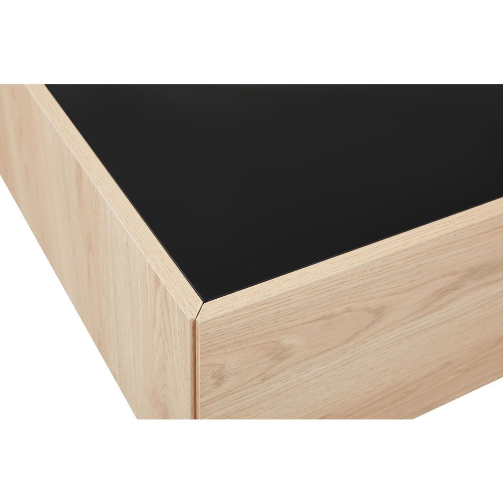 CUBIUS COFFEE TABLE ΦΥΣΙΚΟ ΦΙΜΕ ΜΑΥΡΟ 118x59x33cm - Image 5