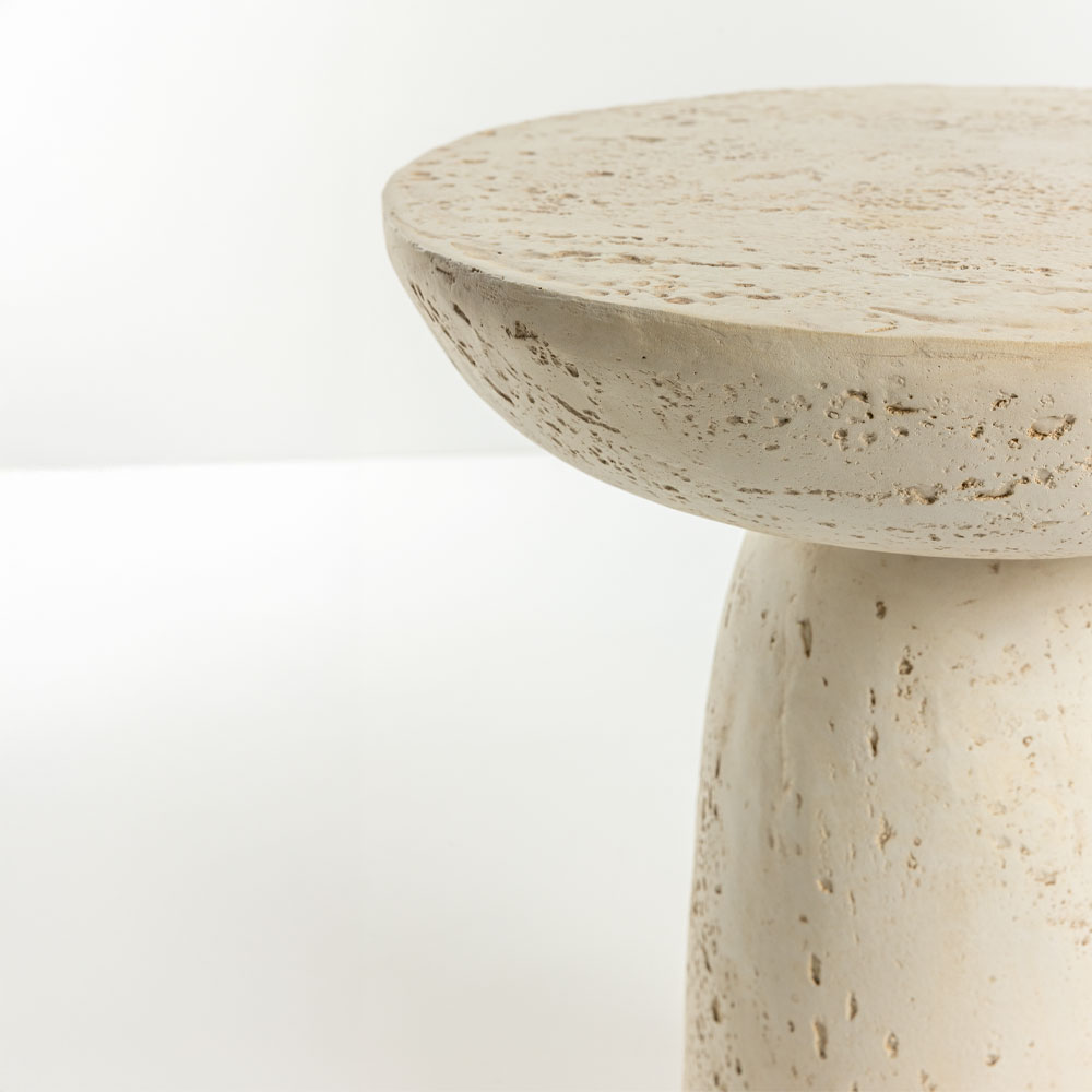 POROS SIDE TABLE BEIGE 40x40x46.3cm - Image 4