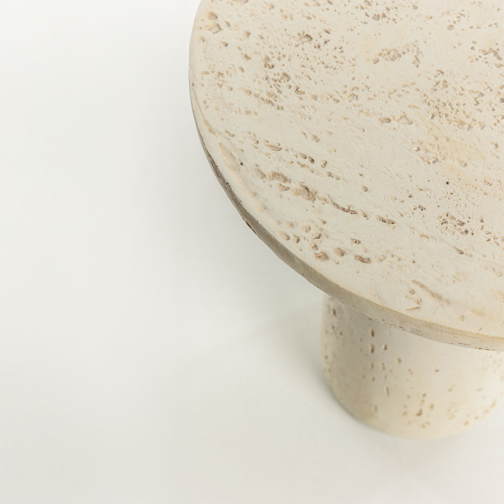 POROS SIDE TABLE BEIGE 40x40x46.3cm - Image 5