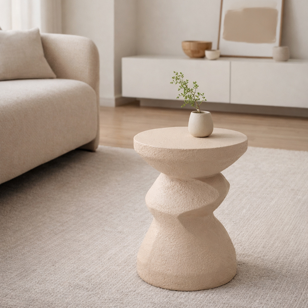 LATTE SIDE TABLE BEIGE 40.5x40.5x51cm - Image 2