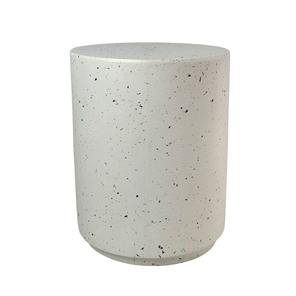 WHEEL ROUND SIDE TABLE TERRAZZO 36.5x36.5x46cm