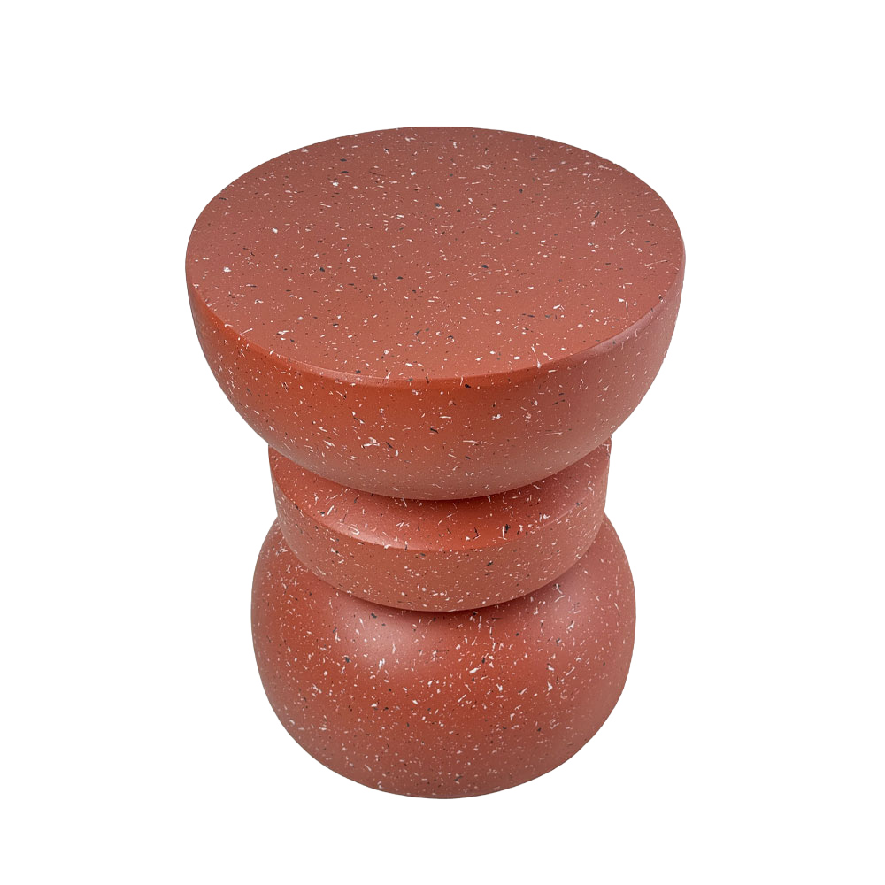 TERRACOTTA SIDE TABLE TERRAZZO TERRACOTTA 36x36x46cm - Image 2