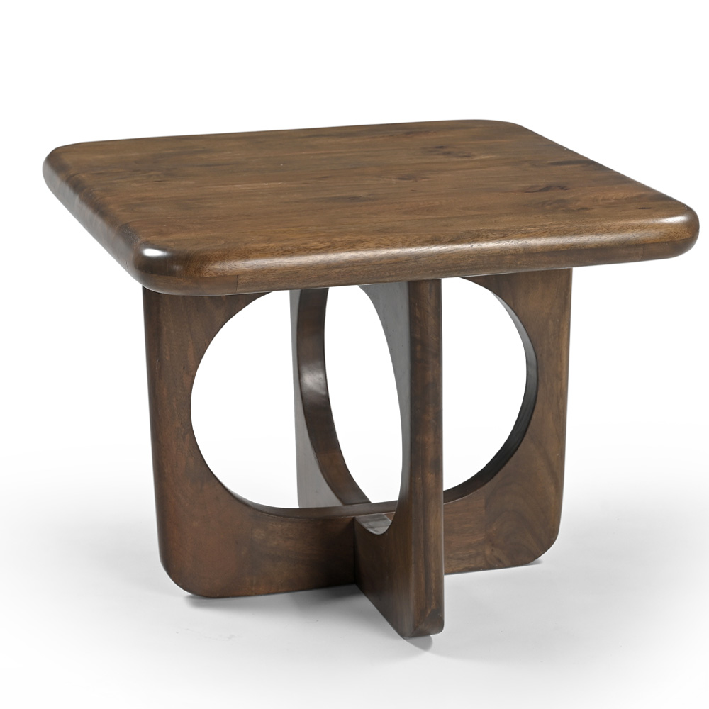 ROUTE COFFEE TABLE ΚΑΡΥΔΙ ΣΚΟΥΡΟ 60x60x45cm