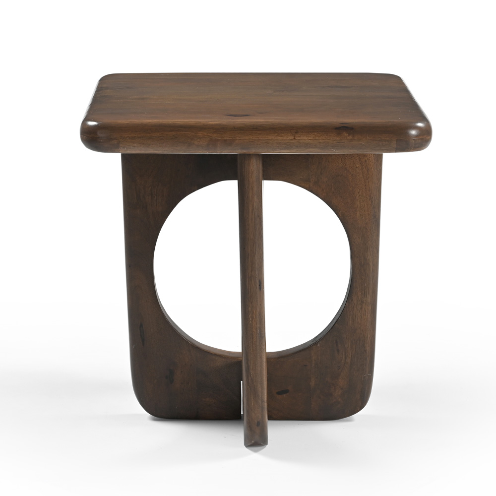 ROUTE SIDE TABLE ΚΑΡΥΔΙ ΣΚΟΥΡΟ 50x50x50cm - Image 3