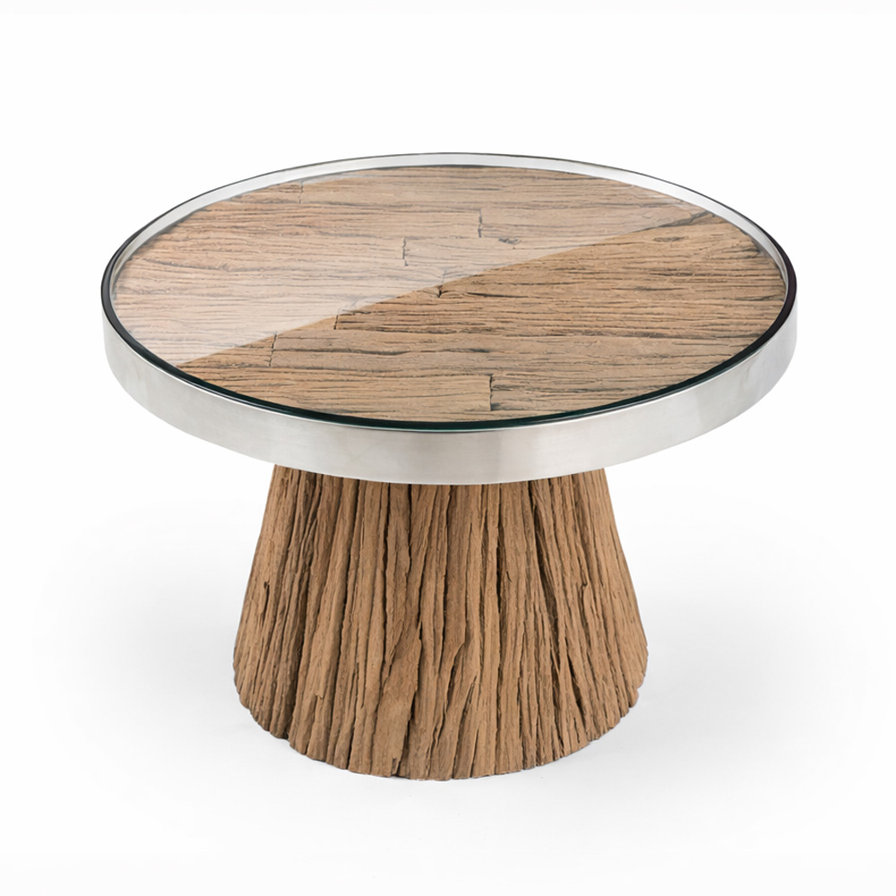 RICHMONT COFFEE TABLE ΚΑΡΥΔΙ ΑΣΗΜΙ 70x70x42cm - Image 3