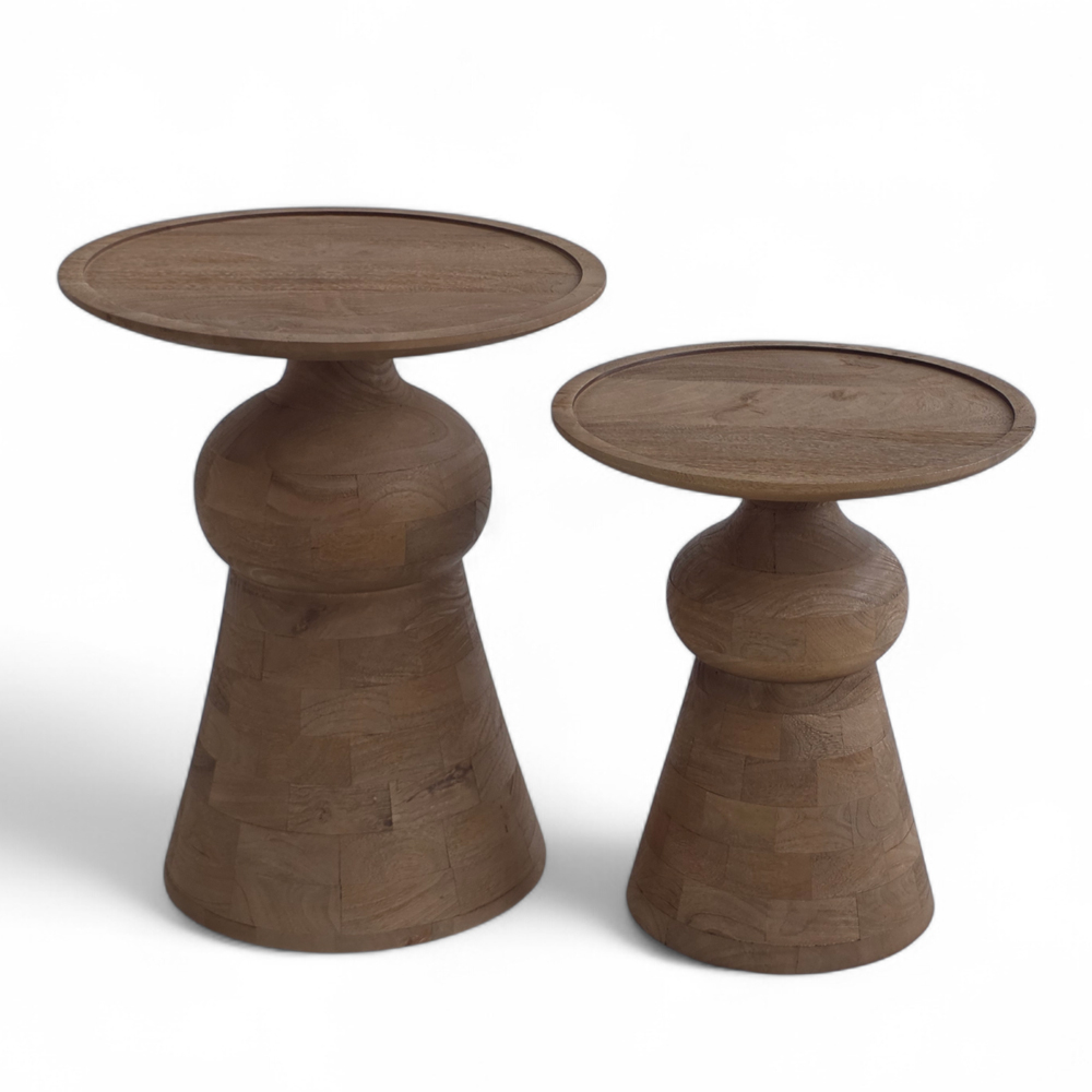 FIGURE SIDE TABLE ΚΑΡΥΔΙ ΑΝΟΙΧΤΟ 45x45x55cm - Image 3
