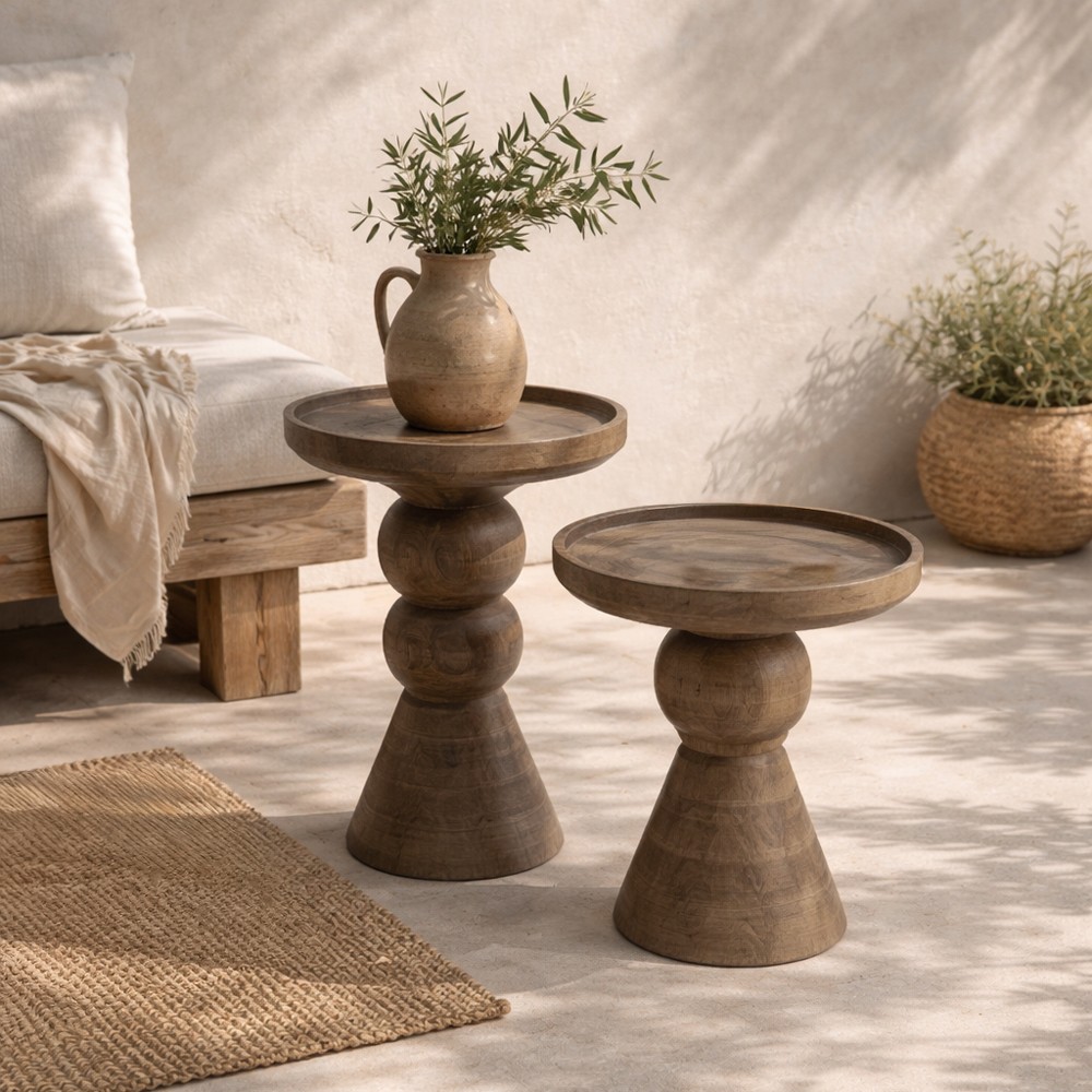 FORMAS SIDE TABLE ΚΑΡΥΔΙ ΑΝΟΙΧΤΟ 38x38x47cm - Image 2