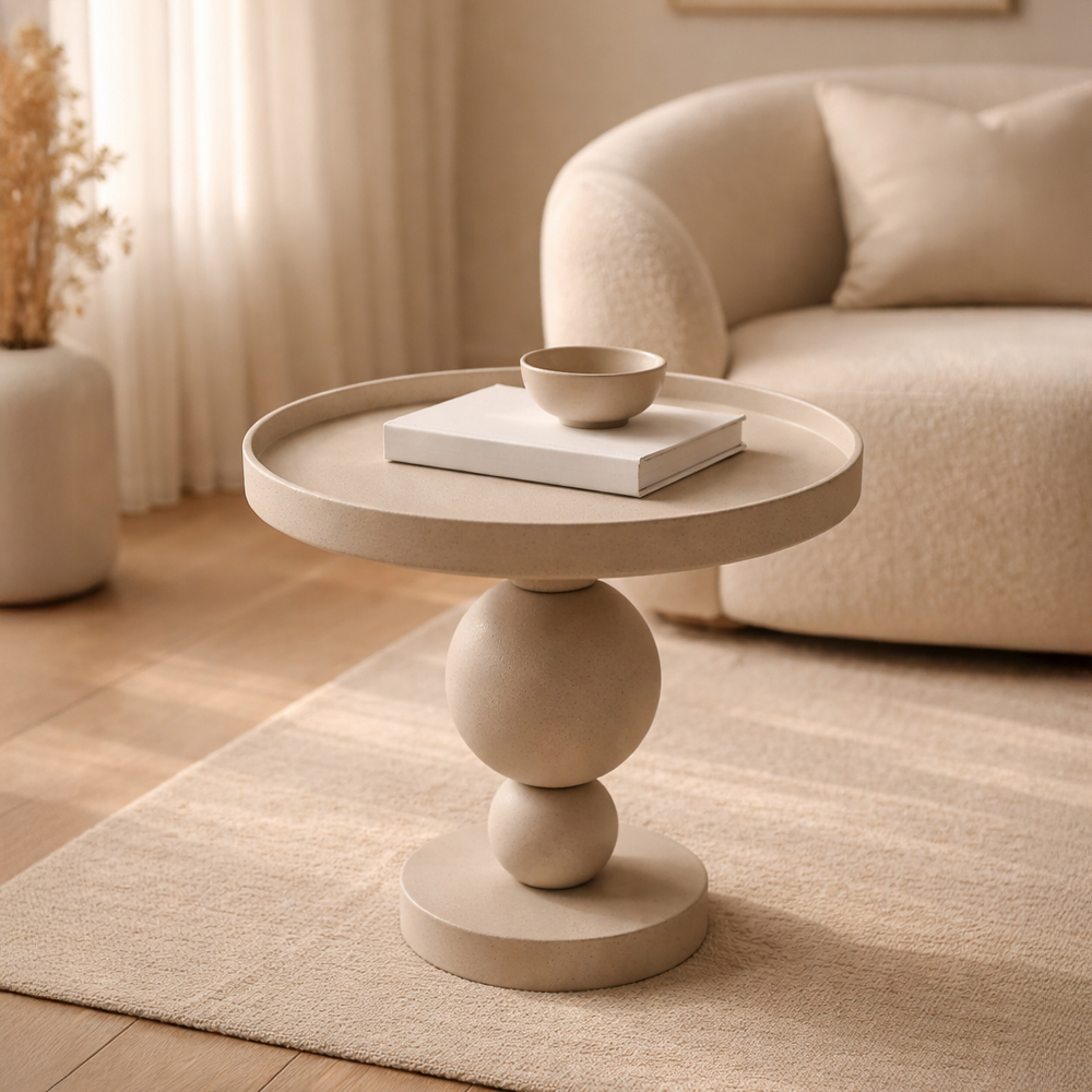 SFERA SIDE TABLE ΜΠΕΖ 45x45x45cm - Image 2