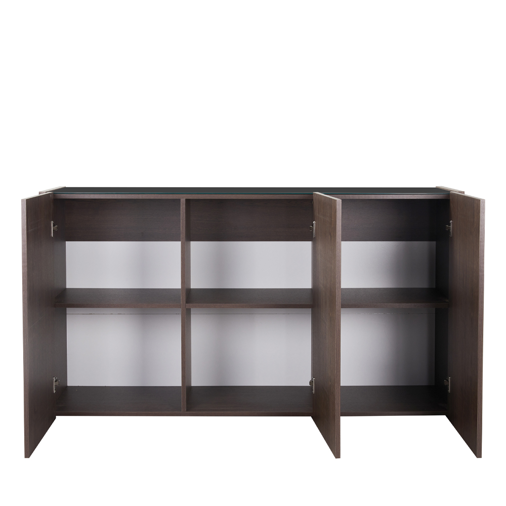 NUEZ ΜΠΟΥΦΕΣ 3ΠΟΡΤΕΣ ΚΑΡΥΔΙ ΜΑΥΡΟ 156x45x85cm - Image 4