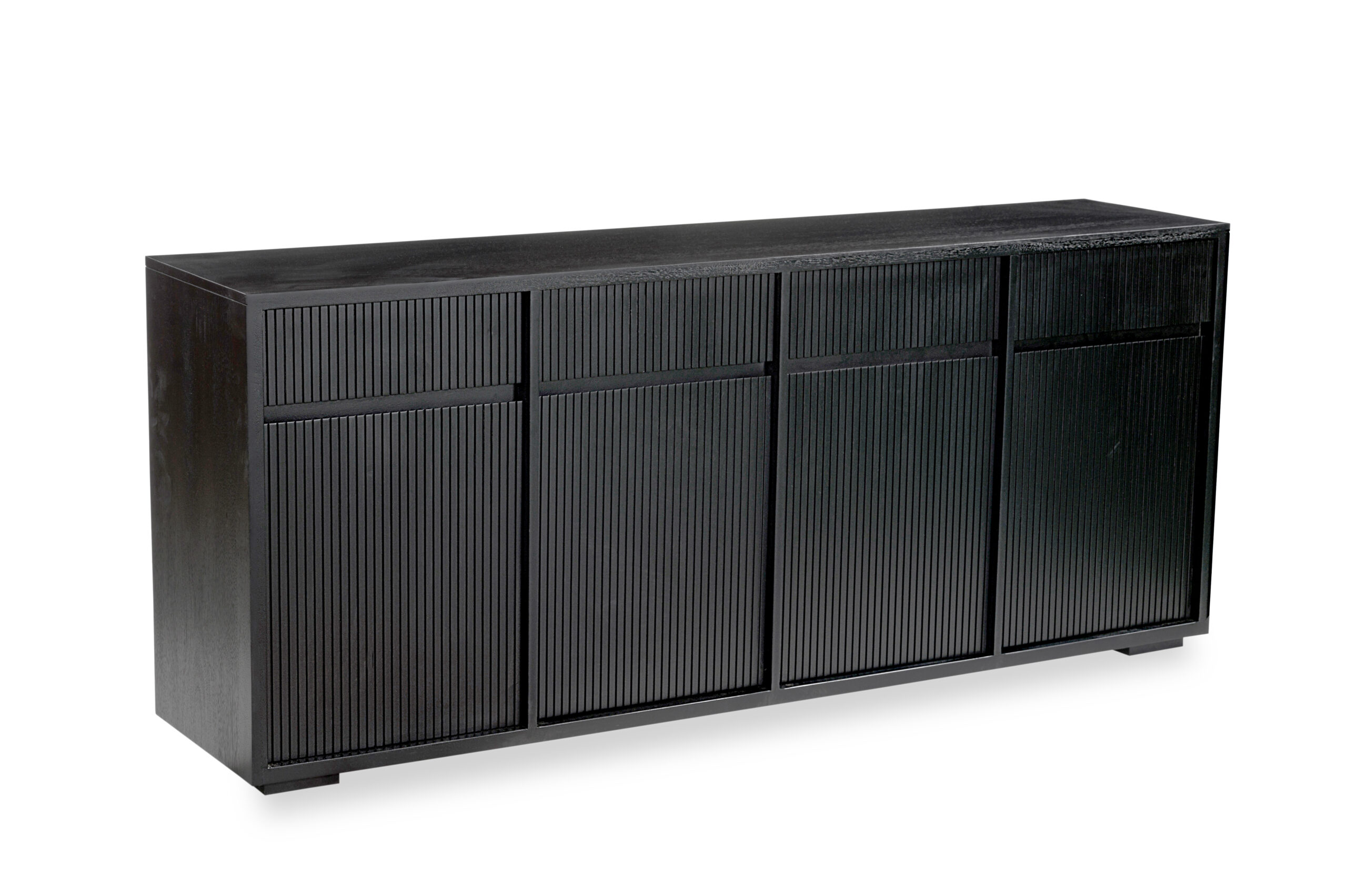 CAPO ΜΠΟΥΦΕΣ 4ΠΟΡΤΕΣ 4ΣΥΡΤΑΡΙΑ ΜΑΥΡΟ 180x40x75cm