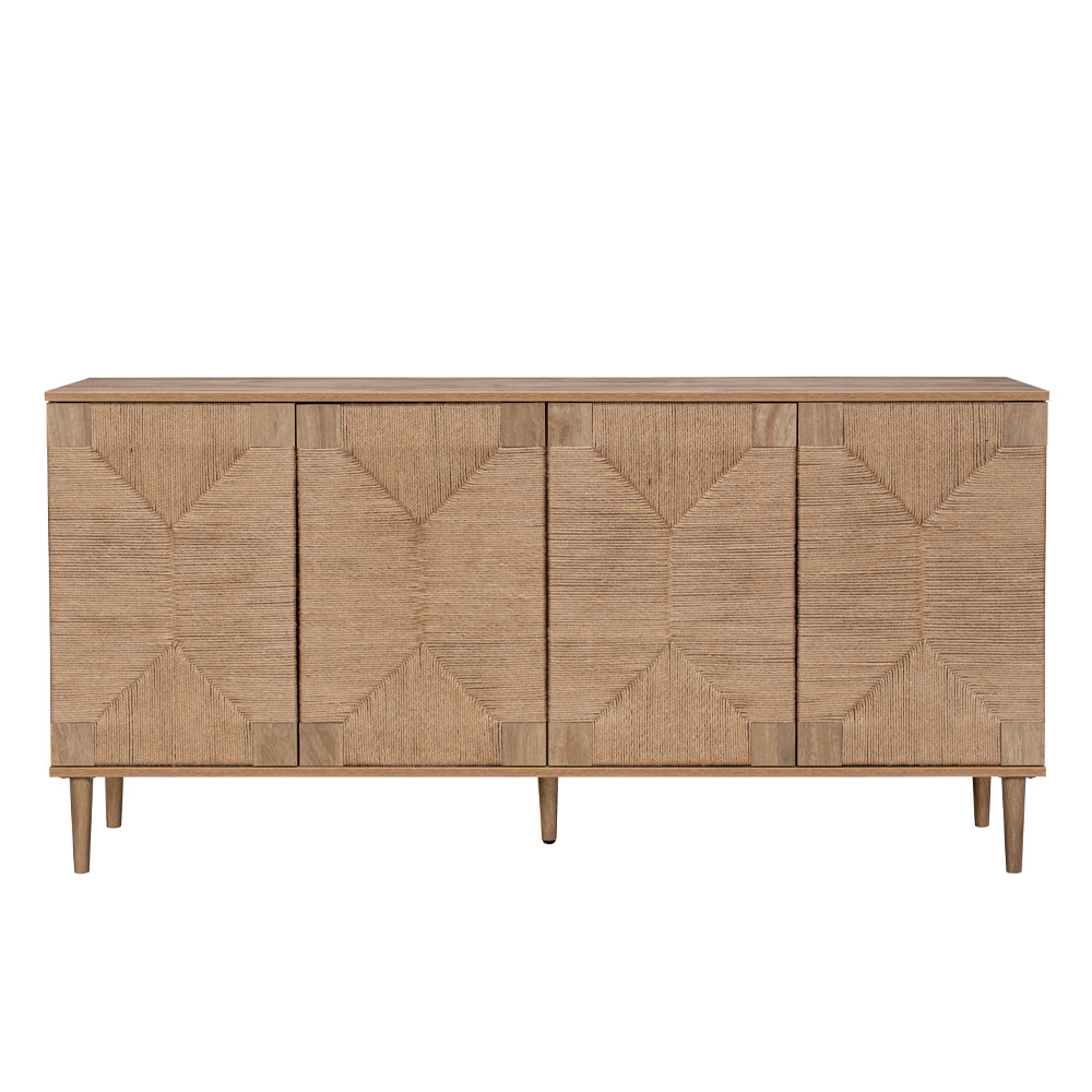 SISAL ΜΠΟΥΦΕΣ 4ΠΟΡΤΕΣ ΦΥΣΙΚΟ 160x39x78.5cm - Image 4