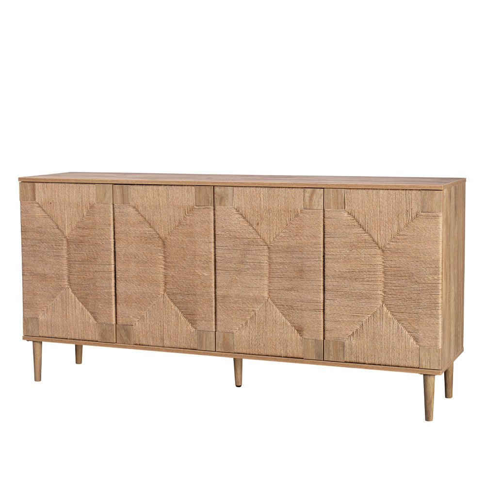 SISAL ΜΠΟΥΦΕΣ 4ΠΟΡΤΕΣ ΦΥΣΙΚΟ 160x39x78.5cm - Image 5