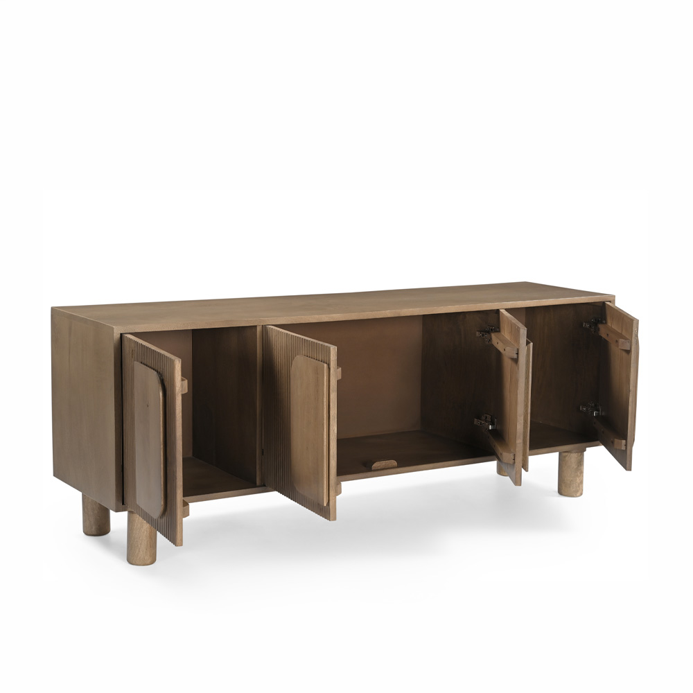 PARADIS TV STAND 4ΠΟΡΤΕΣ ΚΑΡΥΔΙ ΑΝΟΙΧΤΟ 160x40x60cm - Image 4