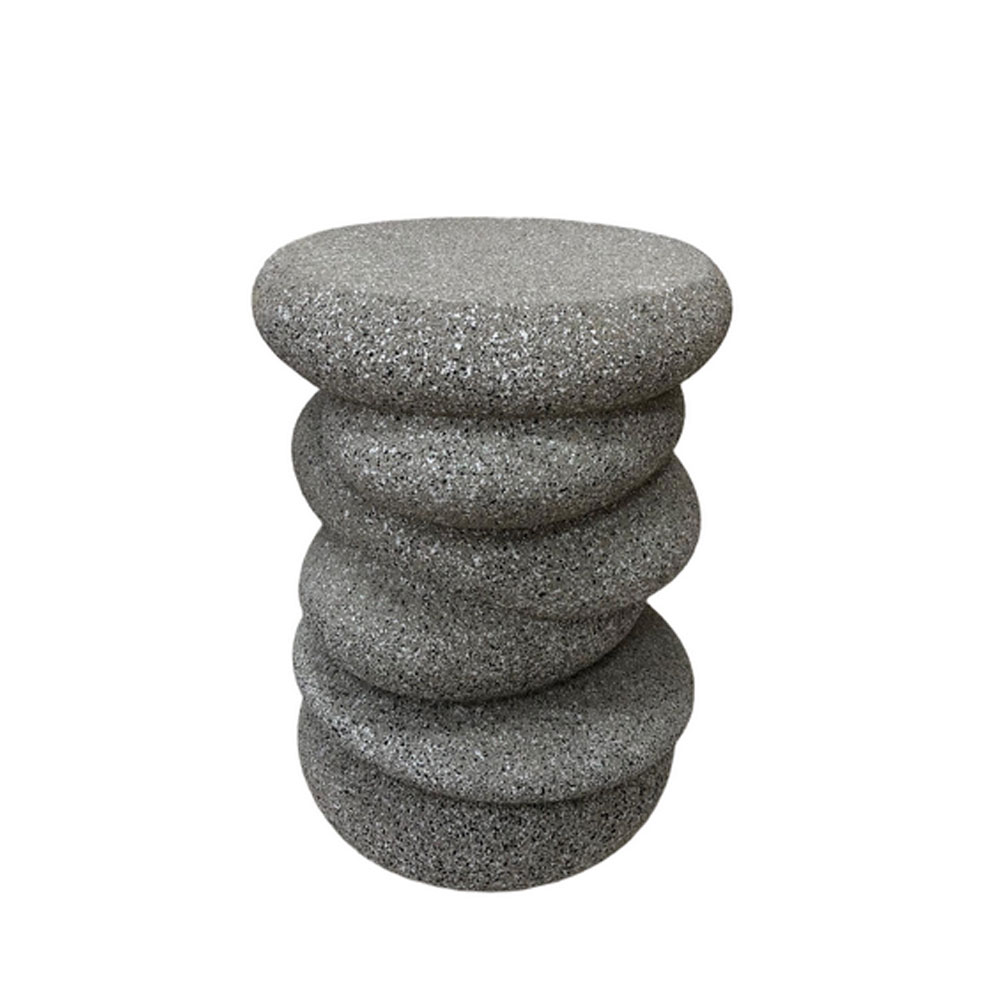 BALANCE SIDE TABLE STONE GREY 34x37x49.5cm - Image 3