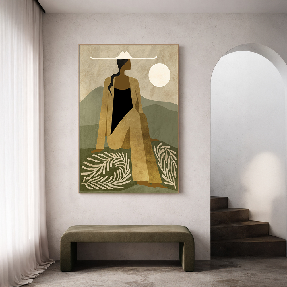 AUREA ΠΙΝΑΚΑΣ ΔΙΑΚΟΣΜΗΤΙΚΟΣ ΜΕ ΚΟΡΝΙΖΑ 80x120x4cm ΚΑΜΒΑΣ ΠΟΛΥΧΡΩΜΟ PS - Image 2