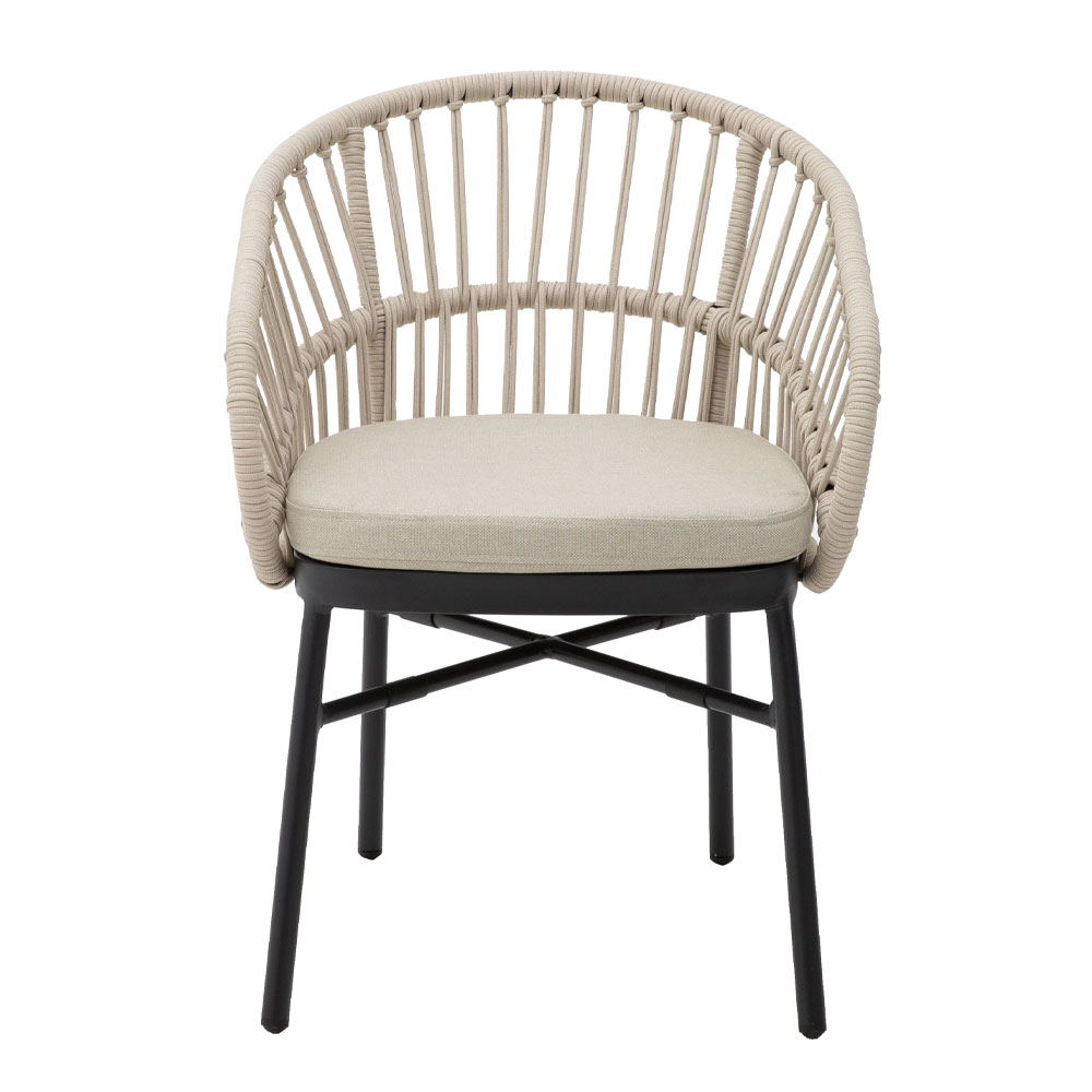 LUNA ΚΑΡΕΚΛΑ CREAM ΜΑΥΡΟ 58x65x78cm - Image 3