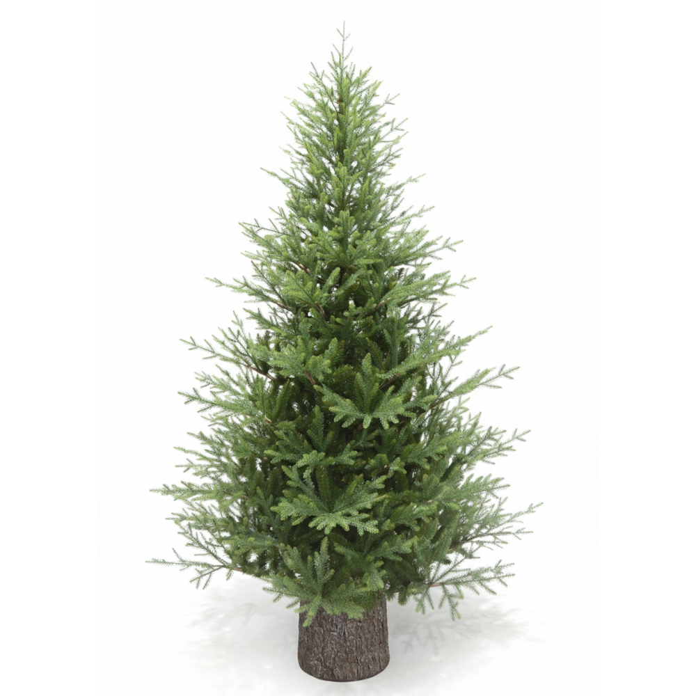 TREE BASE STAND ΚΟΡΜΟΣ 26x26x35cm MgO ΚΑΦΕ ΜΕΤΑΛΛΟ - Image 2