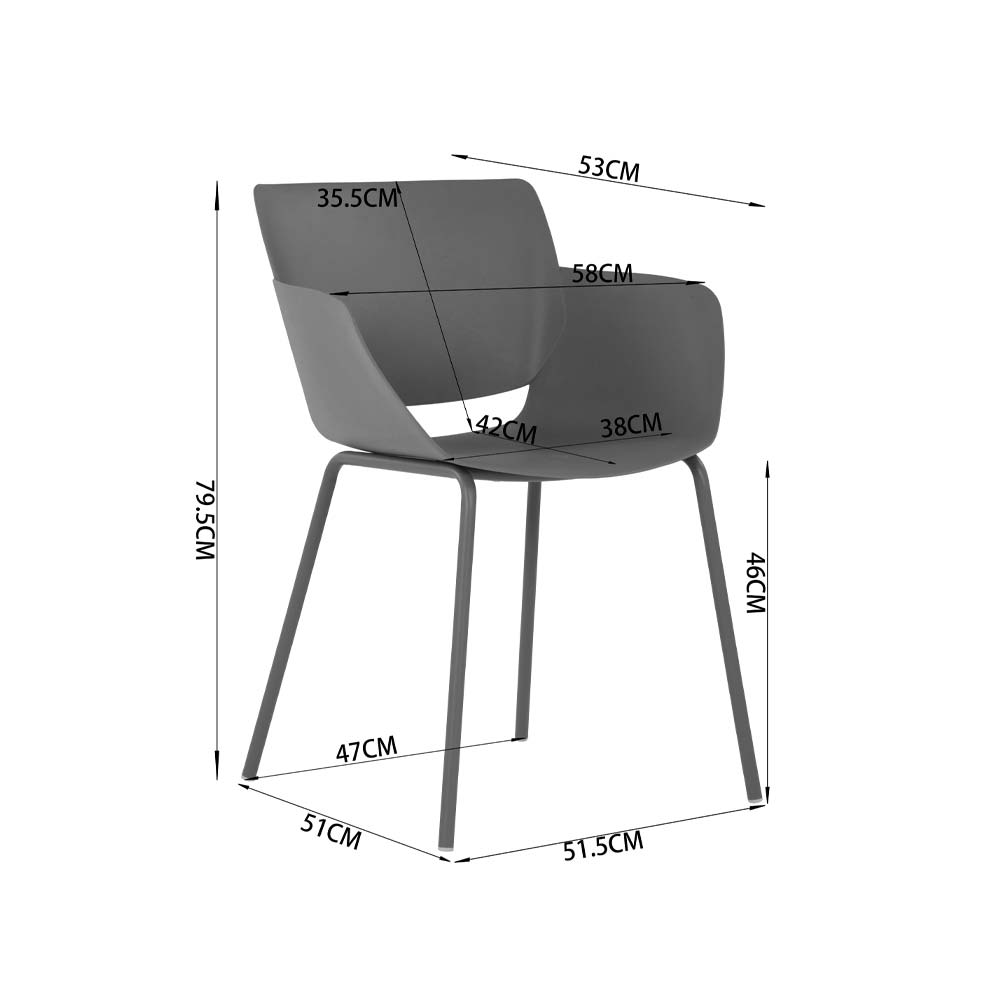 SEDIA ΚΑΡΕΚΛΑ OFF WHITE 58x51x79.5cm - Image 5