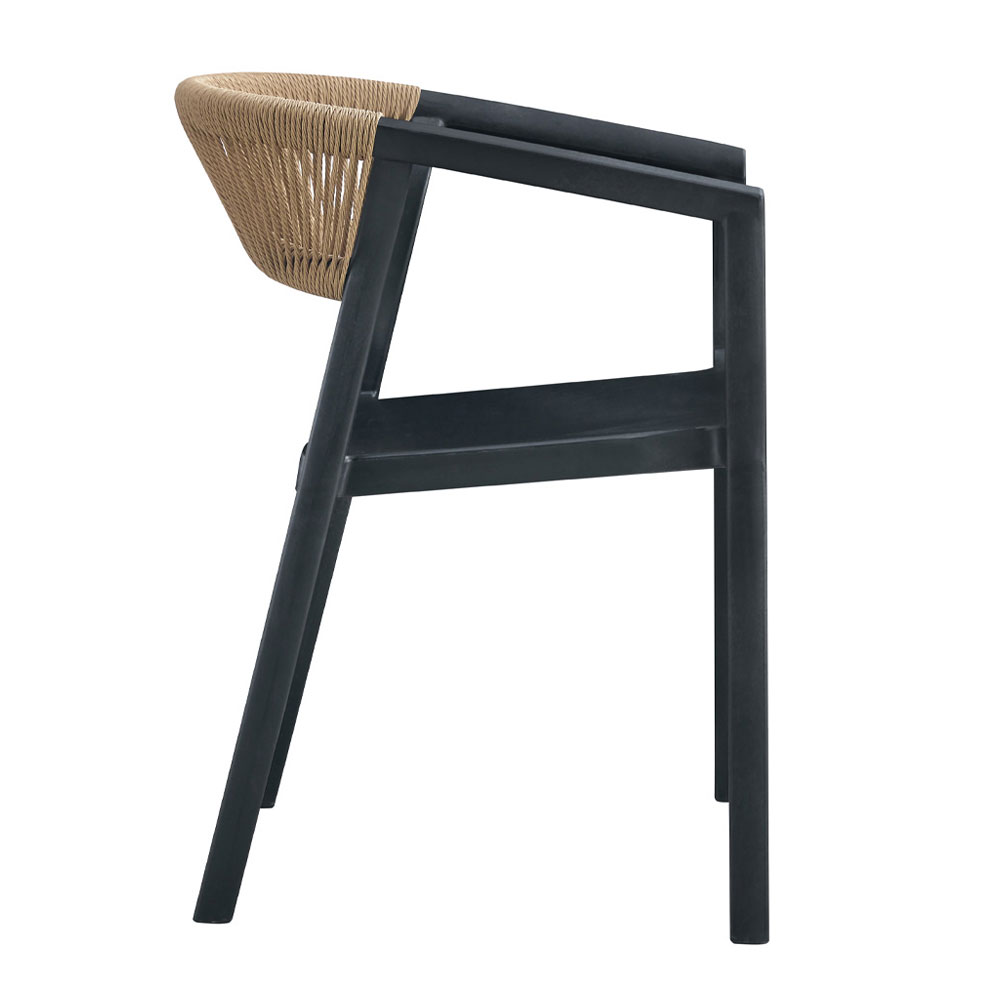 CONCORD ΚΑΡΕΚΛΑ ΜΑΥΡΟ LATTE 55.5x56.5x75cm - Image 3