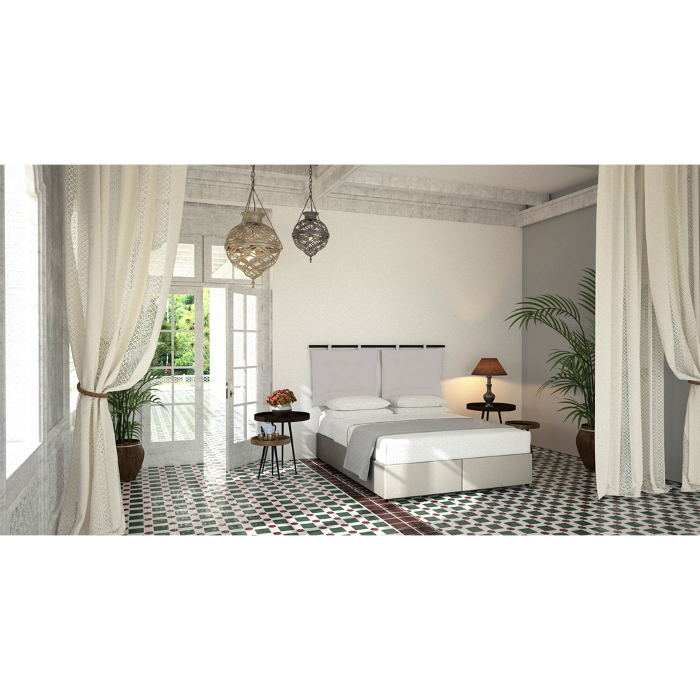 HANG BOX ΒΑΣΗ 160x200cm OFF WHITE 16-950 200x160x34cm - Image 2