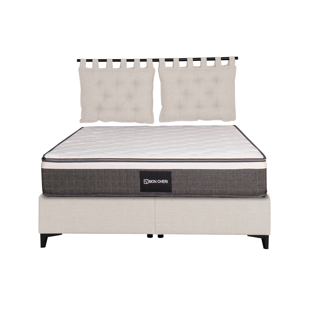 HANG BOX ΒΑΣΗ 160x200cm OFF WHITE 16-950 200x160x34cm - Image 3