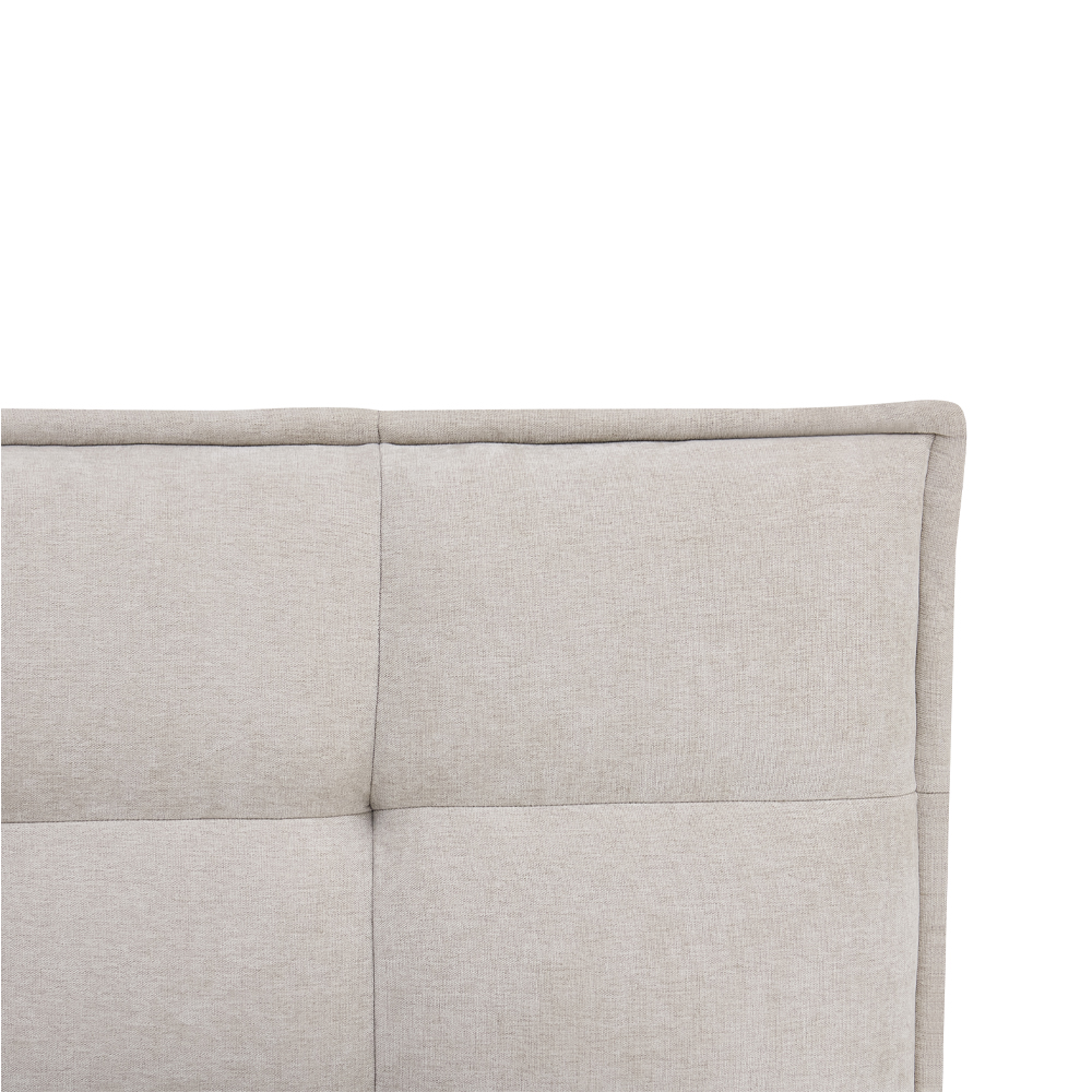 BUTTON ΚΡΕΒΑΤΙ (ΓΙΑ ΣΤΡΩΜΑ 160x200cm) BEIGE 183x217x113cm - Image 3