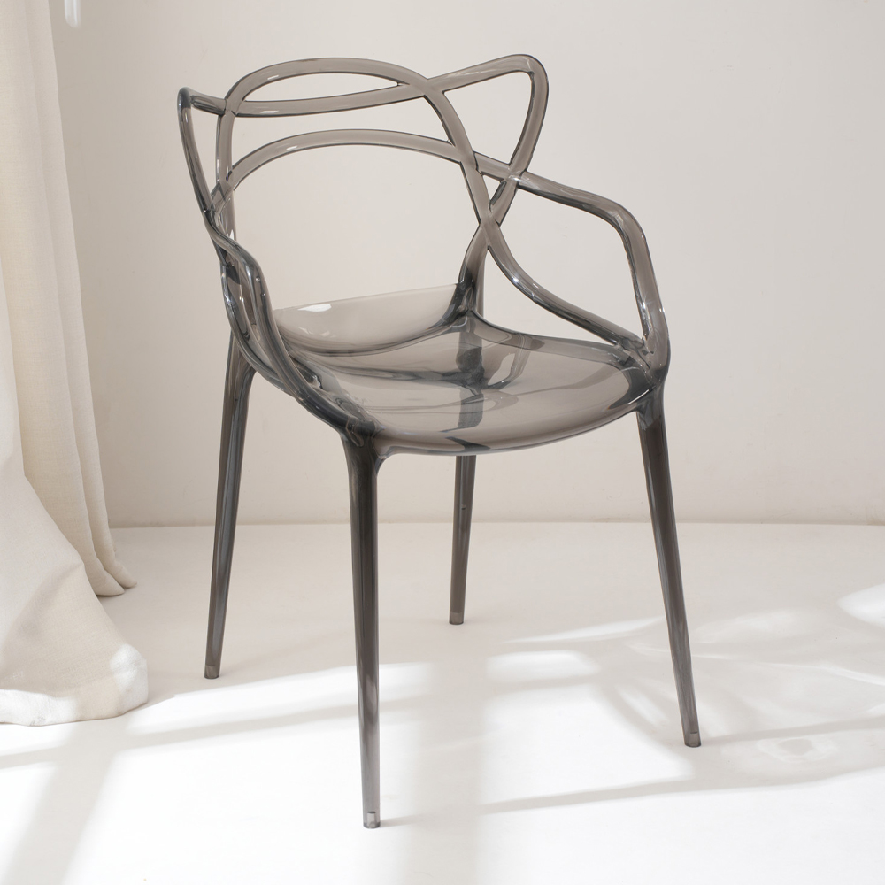 CHLOE ΚΑΡΕΚΛΑ ΔΙΑΦΑΝΟ/ΜΑΥΡΟ 54.5x55.5x83cm - Image 2