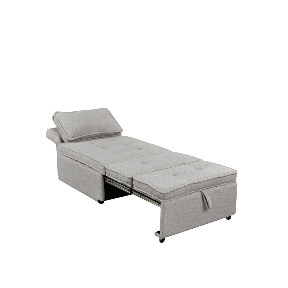 SLEEP ΠΟΛΥΘΡΟΝΑ ΚΡΕΒΑΤΙ ΓΚΡΙ 78x87x80cm - Image 3