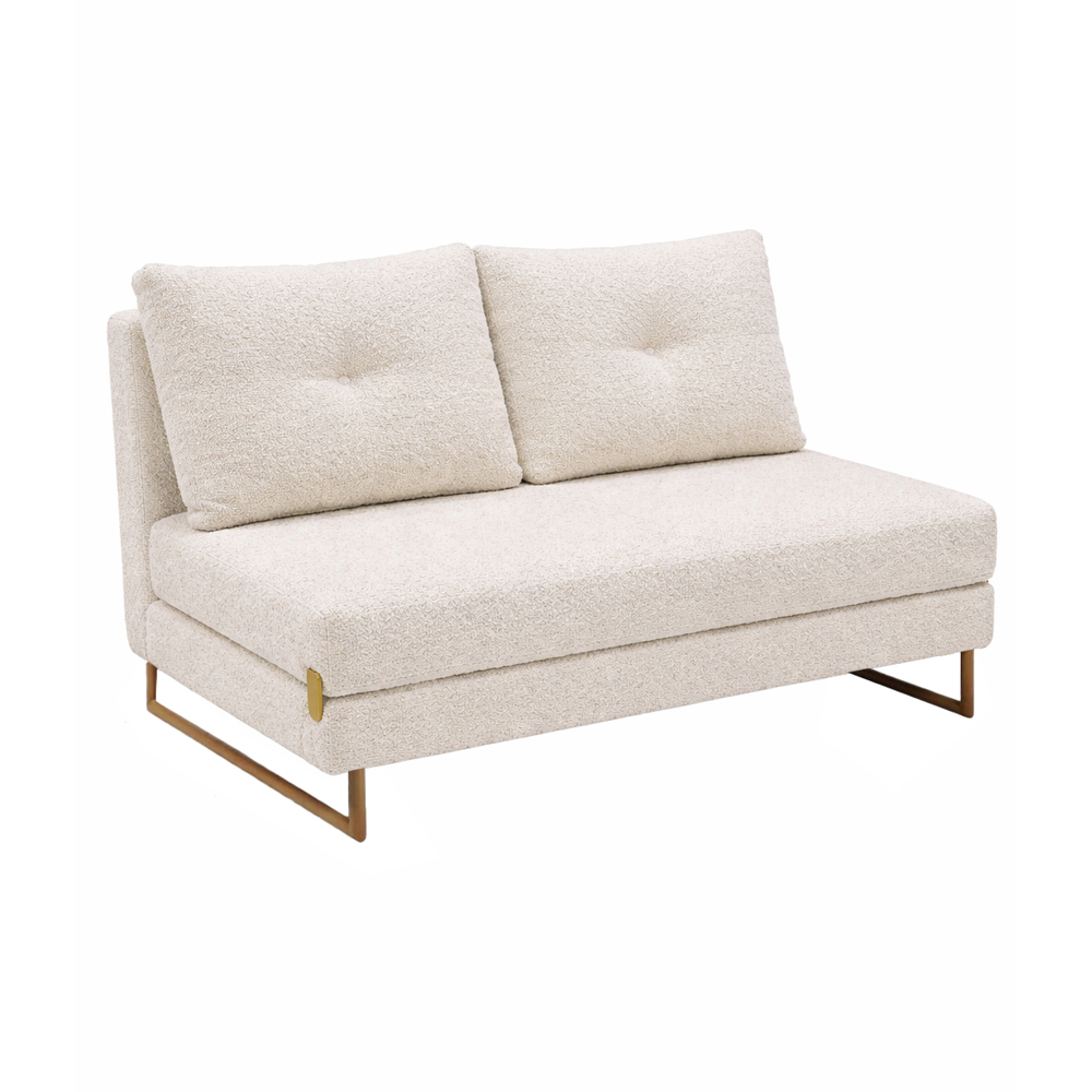 ITALY ΚΑΝΑΠΕΣ ΚΡΕΒΑΤΙ 2ΘΕΣΙΟΣ BEIGE 149x88x75cm