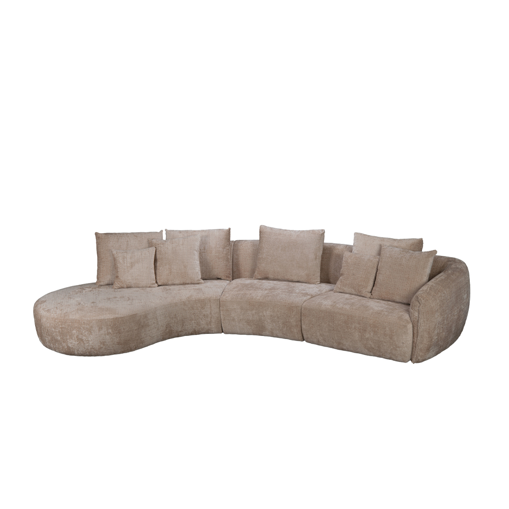 CURVO ΚΑΝΑΠΕΣ ΓΩΝΙΑ ΑΡΙΣΤΕΡΗ BEIGE CREMONA 14 412x162x92cm - Image 3