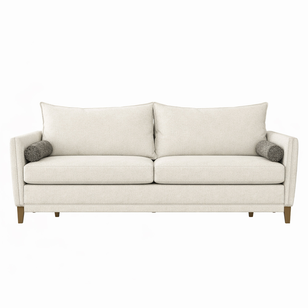COMMODO ΚΑΝΑΠΕΣ ΚΡΕΒΑΤΙ 3ΘΕΣΙΟΣ OFF WHITE NEVE 02 ΚΑΦΕ NEVE 16 230x81x88cm - Image 4
