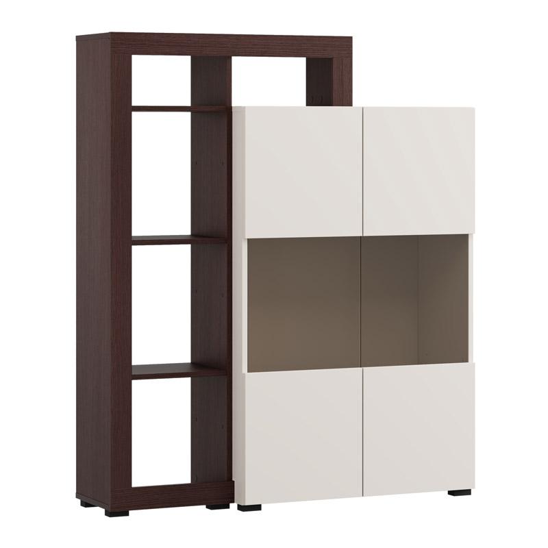 ΒΙΤΡΙΝΑ ARGYLL 2K VS2 OP 138 CASHMERE ΜΕ DARK TAILOR OAK ΧΡΩΜΑ 116x35x138εκ