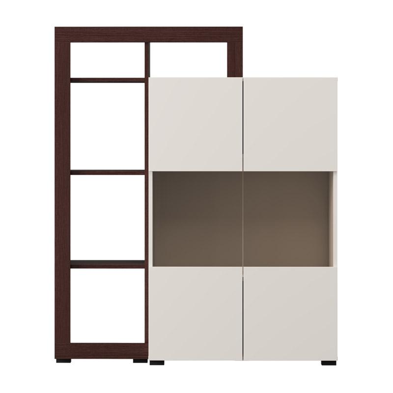 ΒΙΤΡΙΝΑ ARGYLL 2K VS2 OP 138 CASHMERE ΜΕ DARK TAILOR OAK ΧΡΩΜΑ 116x35x138εκ - Image 3