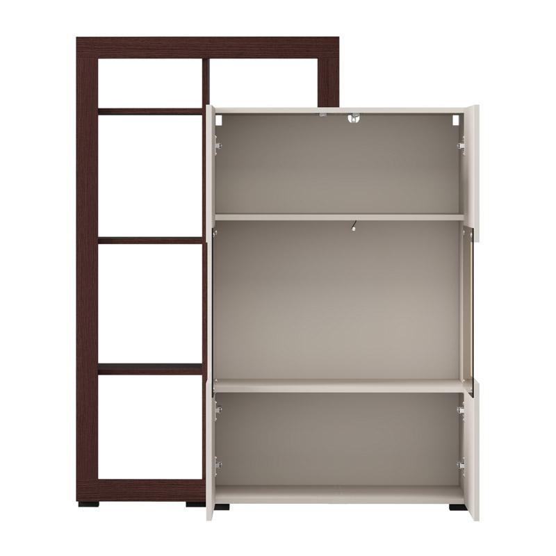 ΒΙΤΡΙΝΑ ARGYLL 2K VS2 OP 138 CASHMERE ΜΕ DARK TAILOR OAK ΧΡΩΜΑ 116x35x138εκ - Image 4