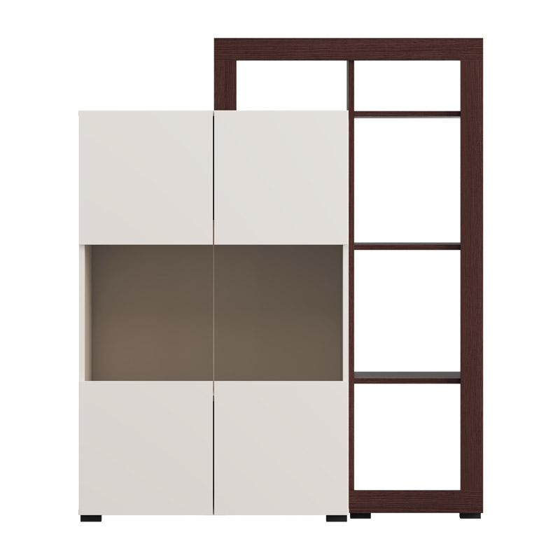 ΒΙΤΡΙΝΑ ARGYLL 2K VS2 OP 138 CASHMERE ΜΕ DARK TAILOR OAK ΧΡΩΜΑ 116x35x138εκ - Image 6