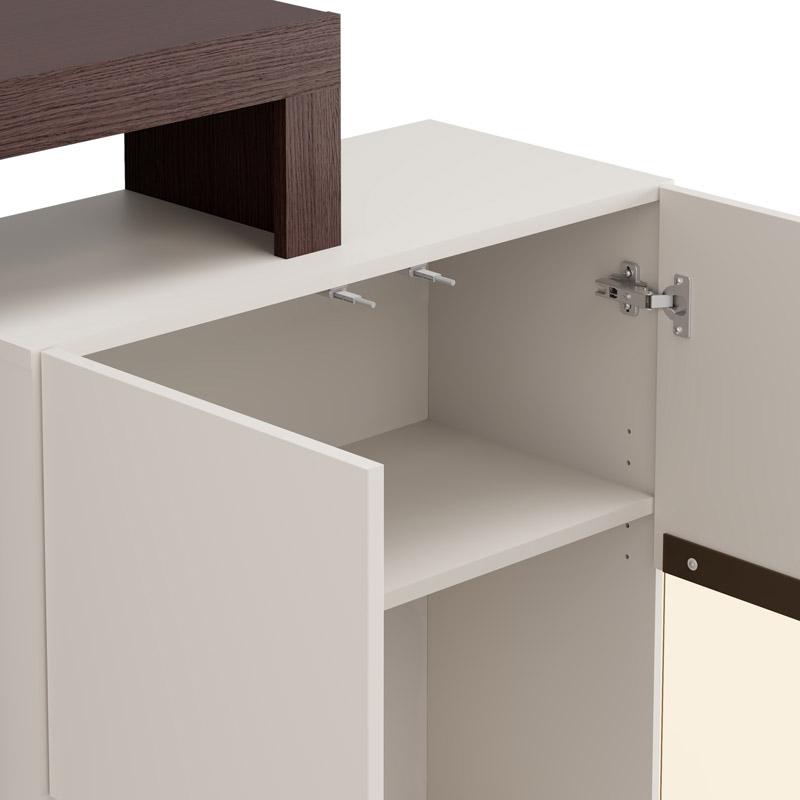 ΒΙΤΡΙΝΑ ARGYLL 2K VS2 OP 138 CASHMERE ΜΕ DARK TAILOR OAK ΧΡΩΜΑ 116x35x138εκ - Image 7