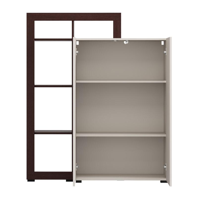 ΒΙΤΡΙΝΑ ARGYLL 2K2V OP 138 CASHMERE ΜΕ DARK TAILOR OAK ΧΡΩΜΑ 116x35x138εκ - Image 4