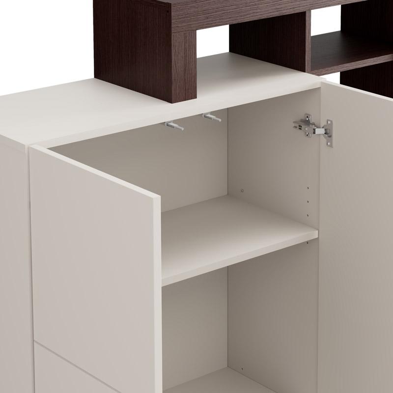 ΒΙΤΡΙΝΑ ARGYLL 2K2V OP 138 CASHMERE ΜΕ DARK TAILOR OAK ΧΡΩΜΑ 116x35x138εκ - Image 6