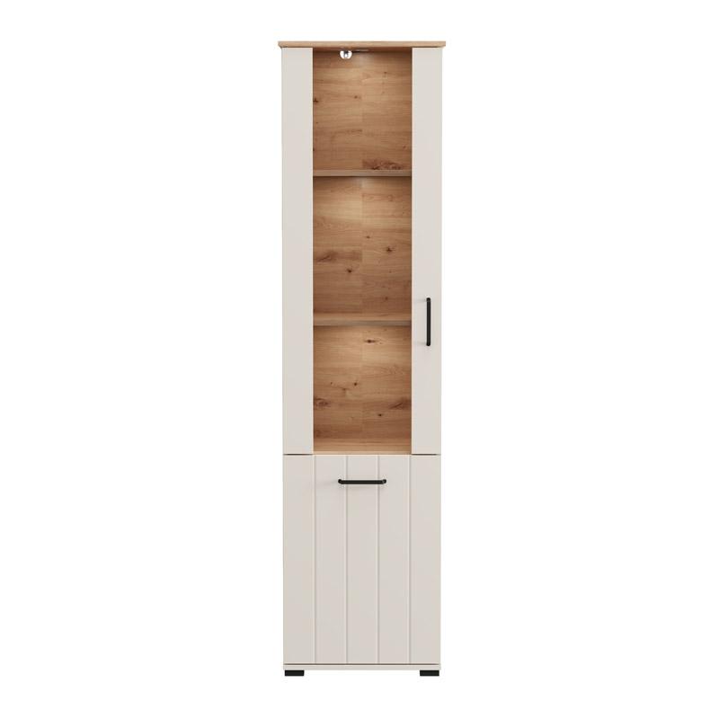 ΒΙΤΡΙΝΑ LAMBETH 1K VS1 191 CASHMERE-ARTISAN OAK 50x36x191εκ - Image 4